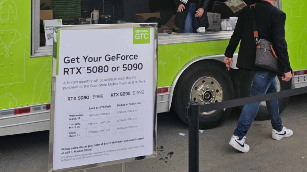 Nvidia Bán Rtx 5090 Và Rtx 5080 Từ Xe Tải Tại Gtc 2025 Với Giá Gốc Featured