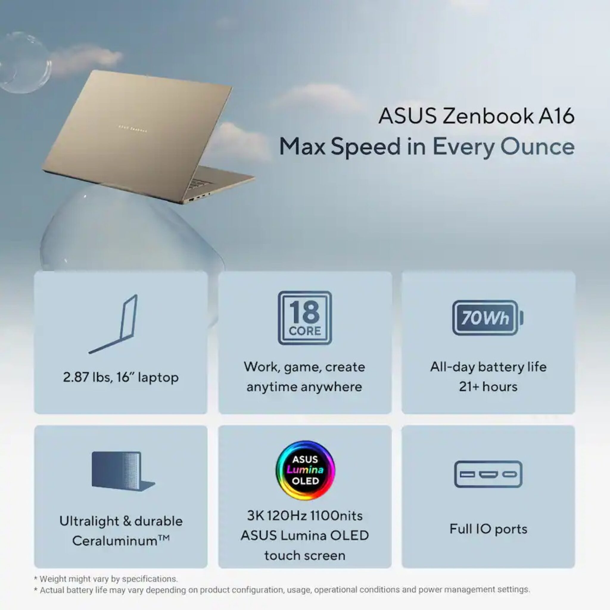 Zenbook A16 đang bán cấu hình gì ở tầm giá 41,8 triệu đồng? Zenbook A16 đang bán cấu hình gì ở tầm giá 41,8 triệu đồng?