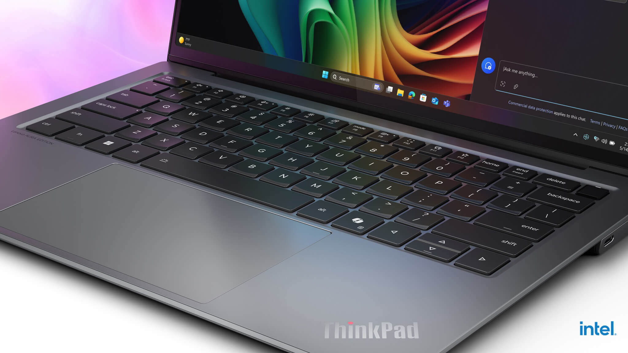 ThinkPad X9 Aura - Bàn phím và Touchpad phản hồi nhạy bén, mang lại c