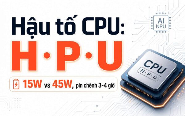 CPU H, U và P khác gì: máy nào nóng, pin nào lâu?