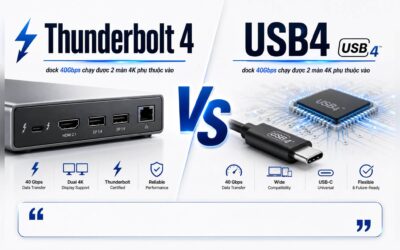 Thunderbolt 4 hay USB4: dock nào chạy nổi 2 màn 4K?