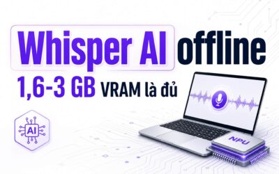 Whisper AI offline: laptop cần bao nhiêu VRAM để chép lời họp?