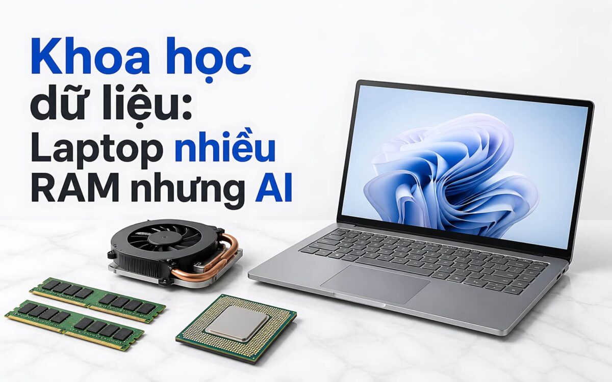 Laptop chạy AI cho khoa học dữ liệu: RAM nhiều chưa đủ, AI Local cần cả GPU