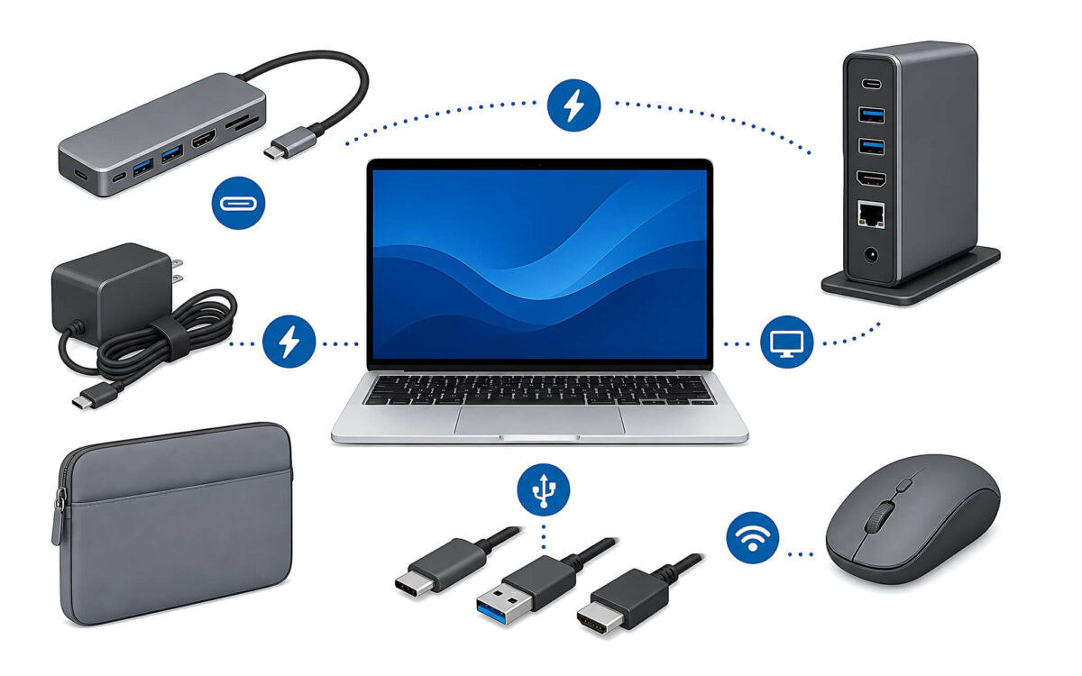 Phụ kiện laptop: Chuẩn kết nối và công suất sạc quyết định tương thích