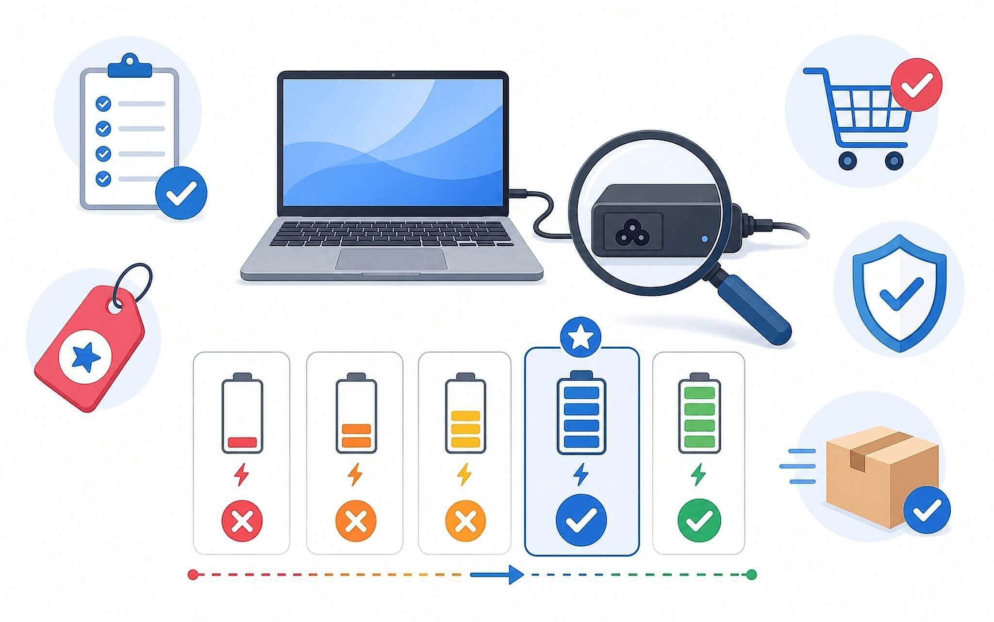 Công suất sạc quyết định hiệu năng của phụ kiện laptop Công suất sạc quyết định hiệu năng của phụ kiện laptop