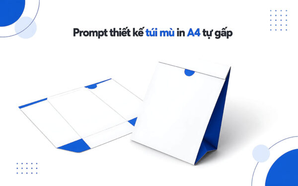 Túi mù tặng học sinh từ prompt: Quy trình thiết kế mẫu in A4 tự gấp
