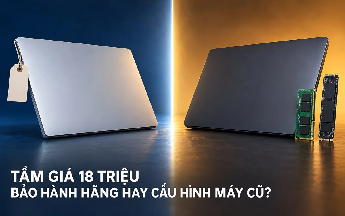 Bài toán chọn máy tầm giá 18 triệu: Cân đối giữa chính sách bảo hành hãng và cấu hình máy cũ