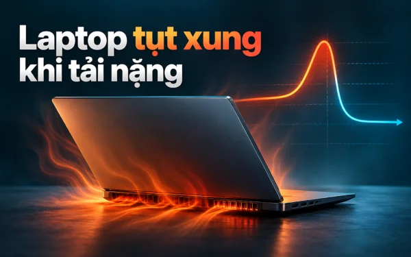 Laptop tụt xung khi tải nặng - Cách đo nhiệt và giữ hiệu năng thực tế