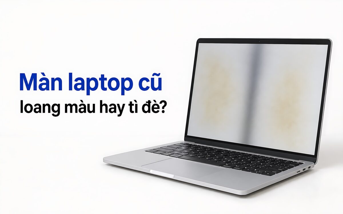 Màn hình laptop cũ bị loang màu, tì đè: Lỗi do đâu và cách nhận biết