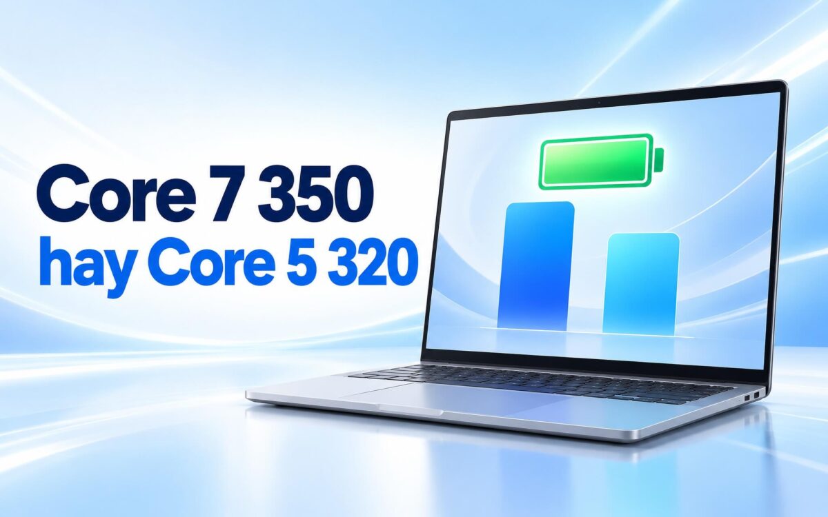 Core 7 350 và Core 5 320 - Chip nào hợp laptop cần pin lâu hơn?