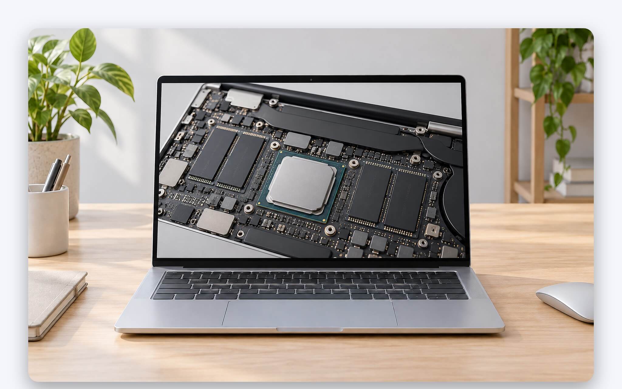 Số kênh con của RAM LPDDR5X hàn trên bo mạch laptop